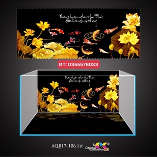 Tranh 3D - phông nền dán hồ cá, bể thuỷ sinh siêu đẹp và nét, có keo sẵn trên bề mặt, có thể in theo kích thước yêu cầu