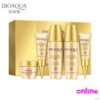 Set 5 món mỹ phẩm dưỡng ẩm BIOAQUA chiết xuất ốc sên cao cấp