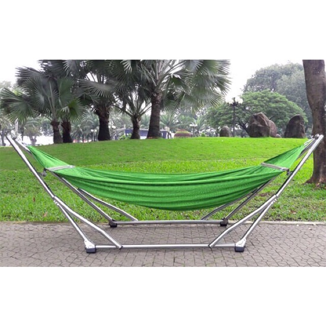 Võng xếp inox 304 khung nhỏ gọn chịu tải 250kg lưới 2 lớp cỡ lớn bảo hành 3 năm