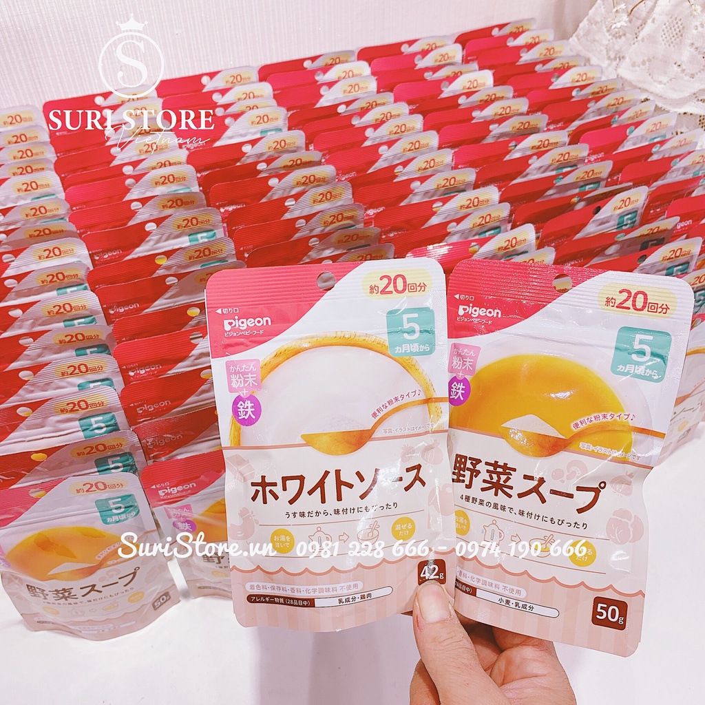 Gia Vị Ăn Dặm Cho Bé Bột Nêm Nước Dashi Pigeon Cho Bé Từ 5M+