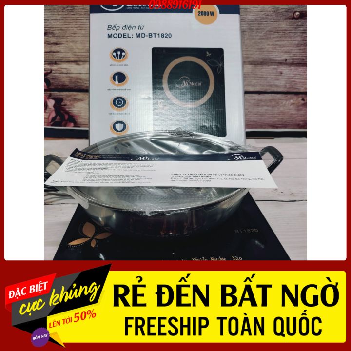 Bếp Từ NK Media MD-BT1820 Chính Hãng - Sang Trọng - Tiện Nghi - Hiện Đại Tặng Kèm Nồi Lẩu BH 12 Tháng (giadụng24/7