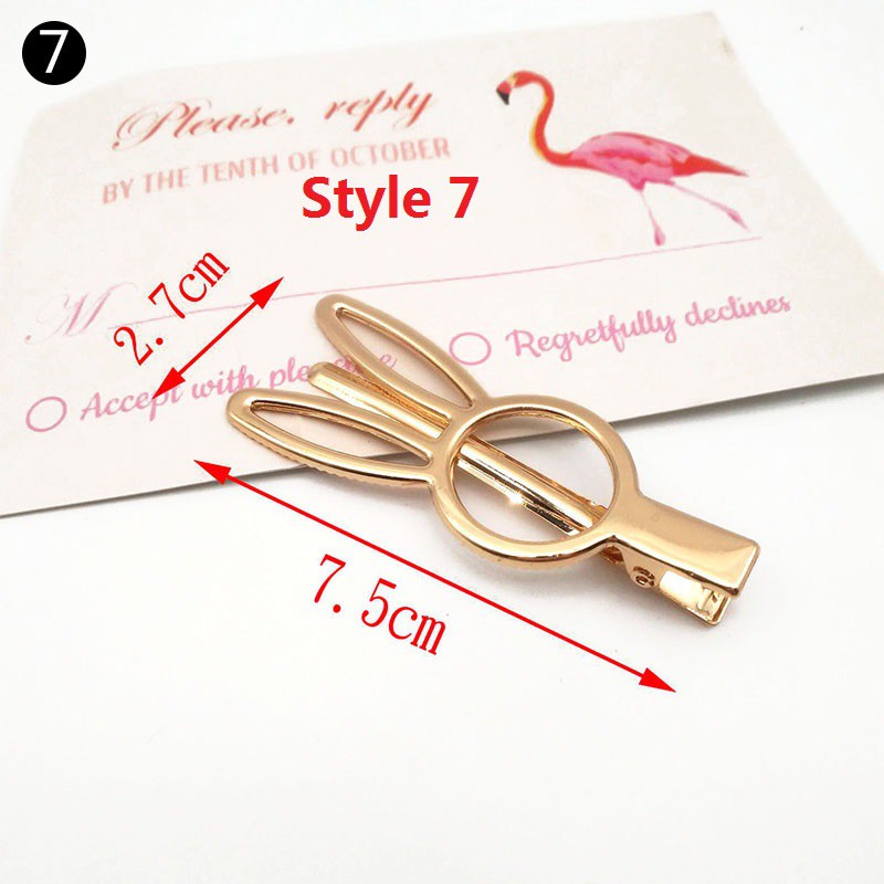 Kẹp tóc hình ngôi sao/thỏ đơn giản nhiều kiểu dáng xinh xắn cho nữ
