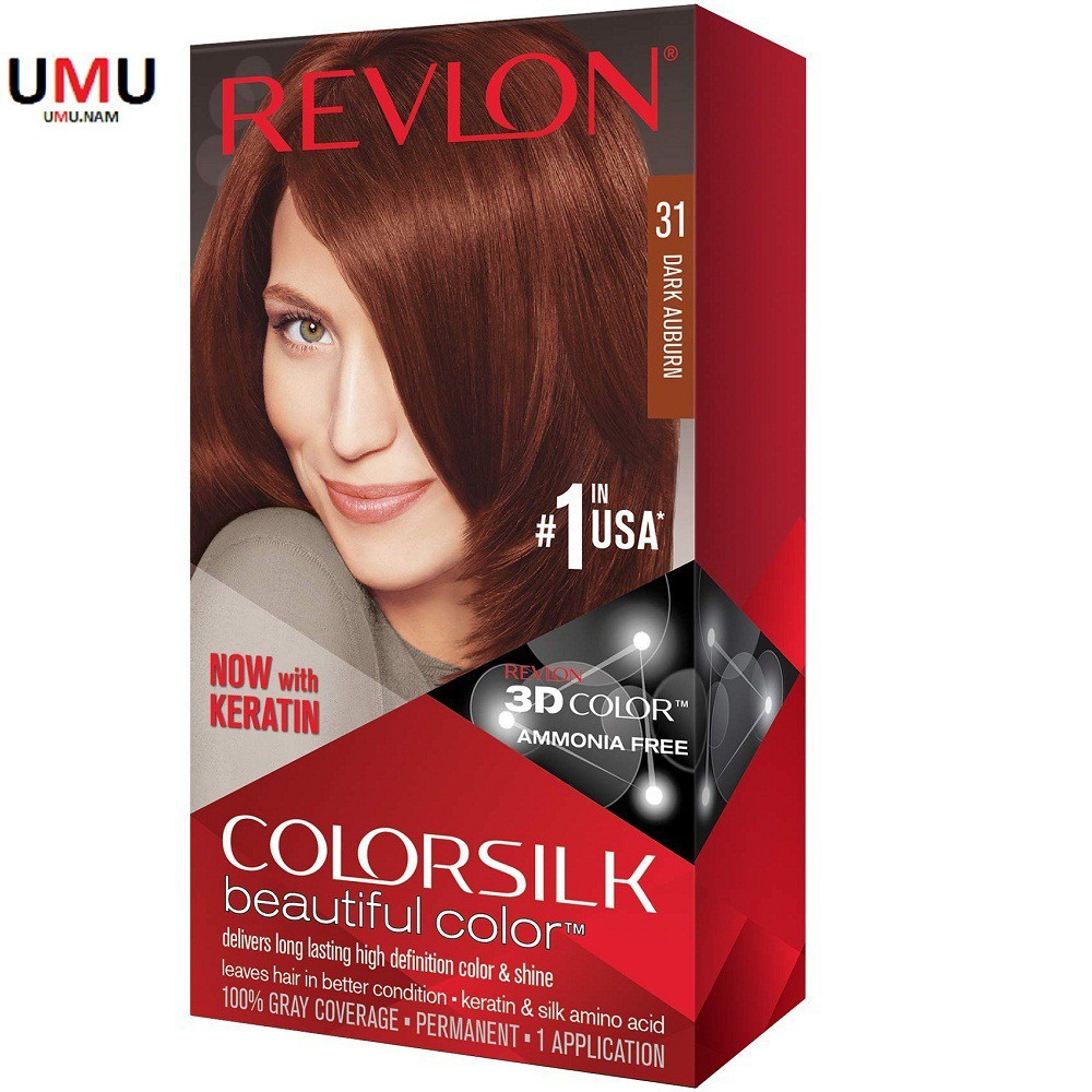 Thuốc nhuộm Revlon Color Silk Beautiful 3D Color số 31 nâu đỏ sẫm