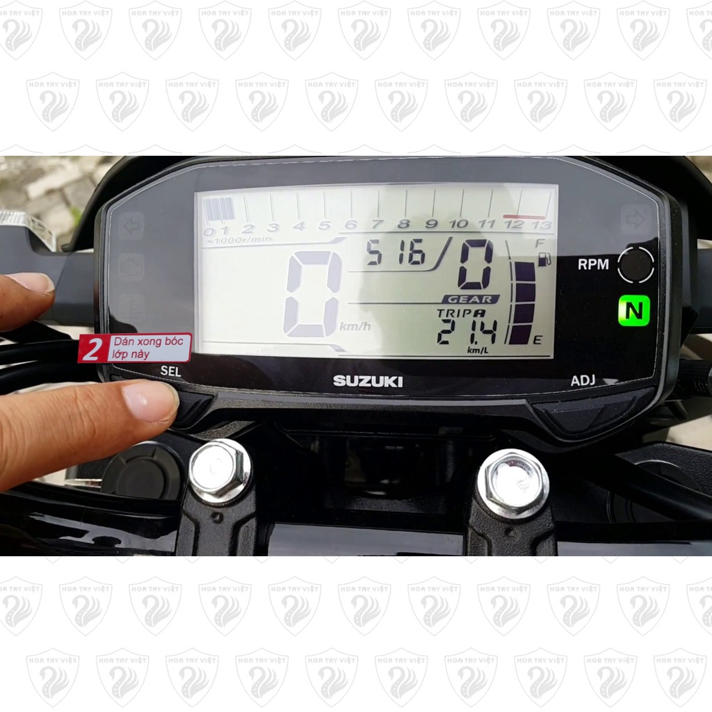 PPF Suzuki Satria Raider [ GSX R150 ] bảo vệ mặt đồng hồ chống trầy xước màn hình xe máy suzuki
