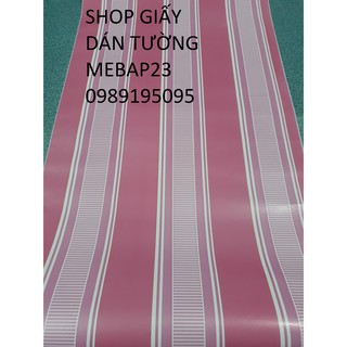giấy decal SỌC XANH - HỒNG khổ 45cm