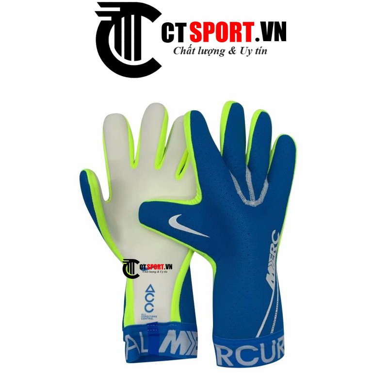 Găng tay thủ môn Mercurial Touch CTSPORT xanh biển ( Không Xương)