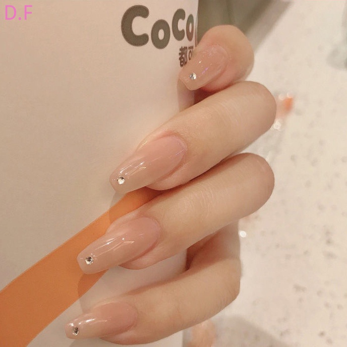 Keo Dán Móng Tay Màu Nude/Trà Sữa Trong Suốt Lâu Trôi