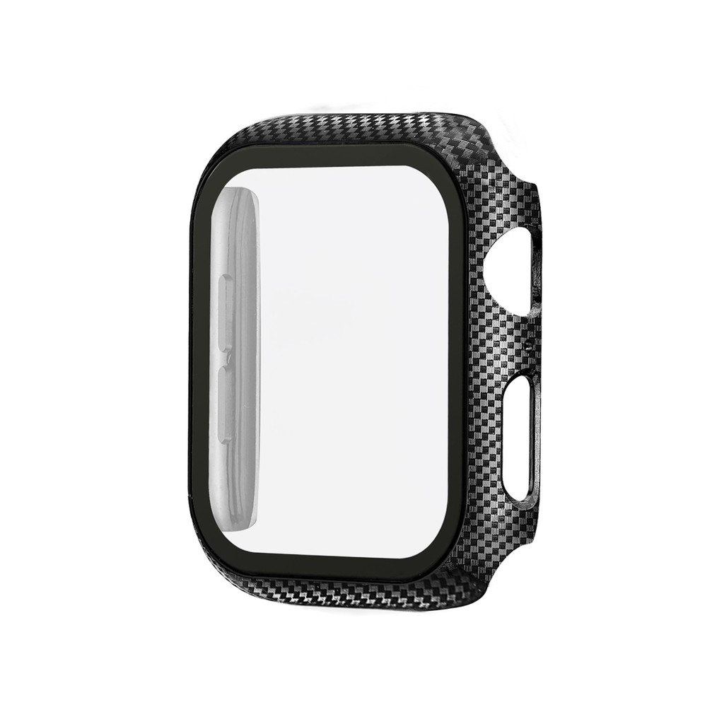 Ốp Bảo Vệ Mặt Đồng Hồ Thông Minh Bằng PC Cứng Kèm Kính Cường Lực Cho Apple Watch 38 / 40 / 42 / 44 / 41 / 45mm Series 8 / 7 / SE / 6 / 5 / 4 / 3 / 2 / 1