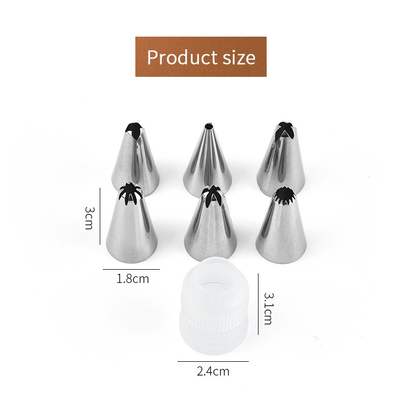 Set 7 Đuôi Bắt Bông Kem Trang Trí Bánh