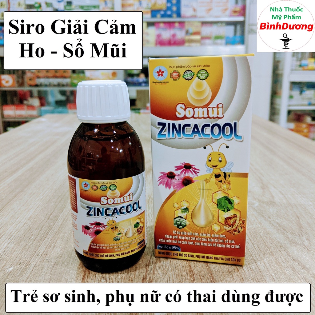 Siro Ho Sổ Mũi ZinCaCool - Siro Giải Cảm, Sổ Mũi, Ngạt Mũi, Giảm Ho - Thành phần dược liệu