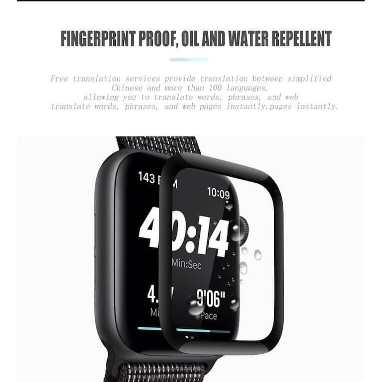 [Mã ELFLASH5 giảm 20K đơn 50K] Dán cường lực Apple Watch full màn hình38 40 42 44 -loại xịn