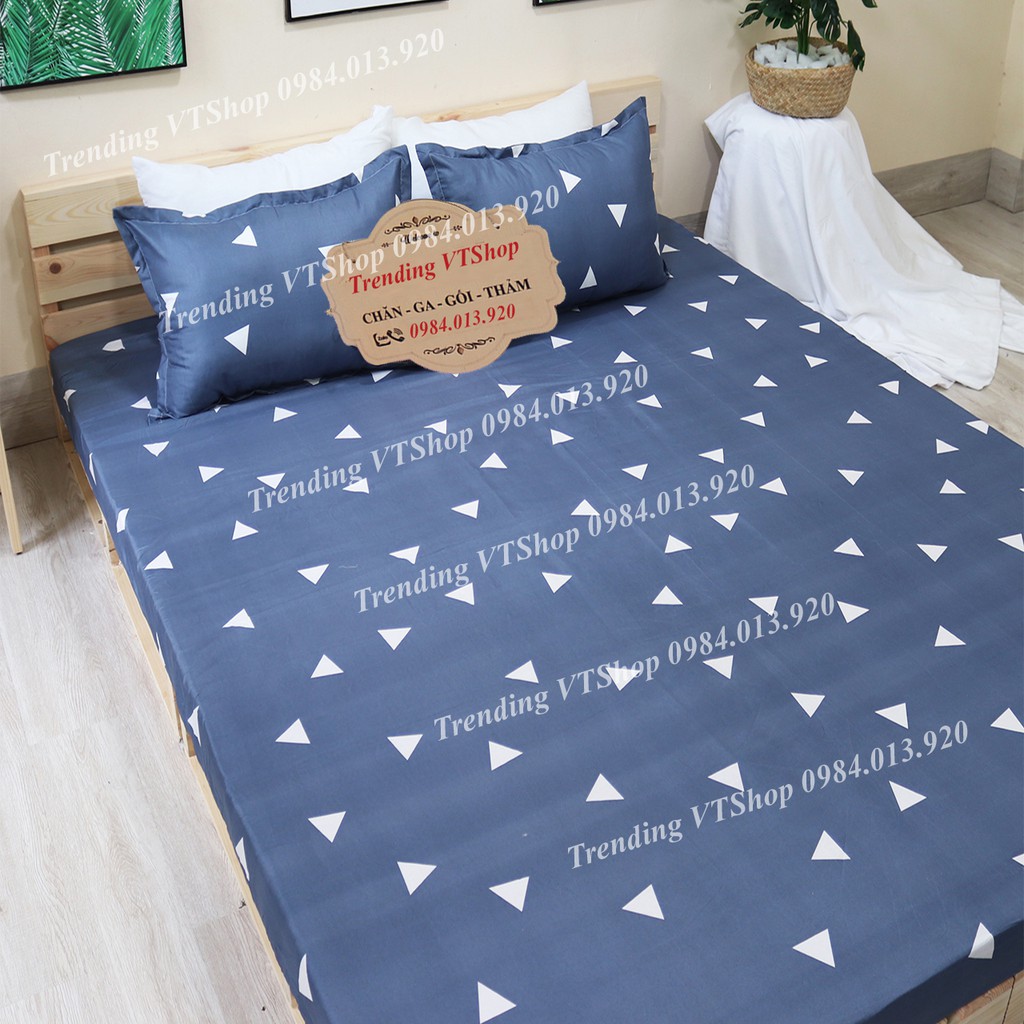 [Giá hủy diệt] Bộ 3 món ga gối chất liệu Poly Cotton  không bai xù, họa tiết đẹp mắt | BigBuy360 - bigbuy360.vn