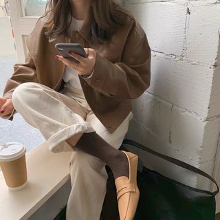 [ORDER] Áo khoác da croptop oversize