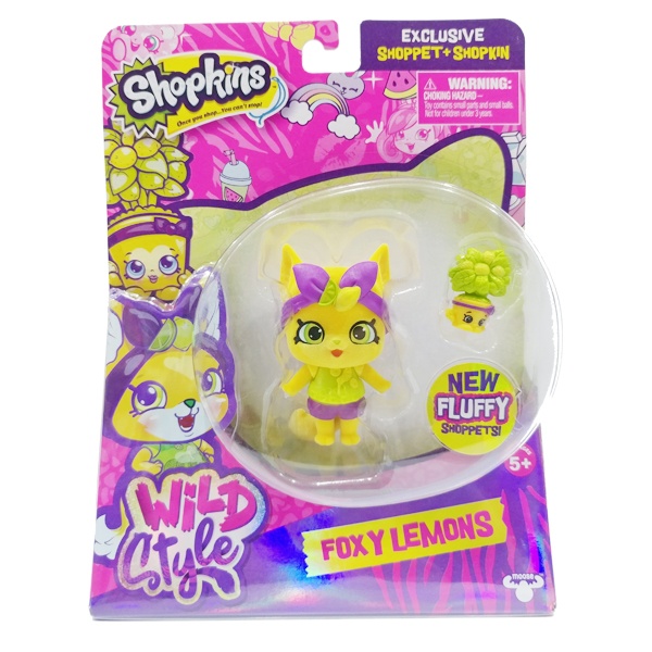 Đồ Chơi Và Thú Cưng 2 Món W1 Shopkins 56696 - Season 9 - Mẫu 5 - Foxy Lemons