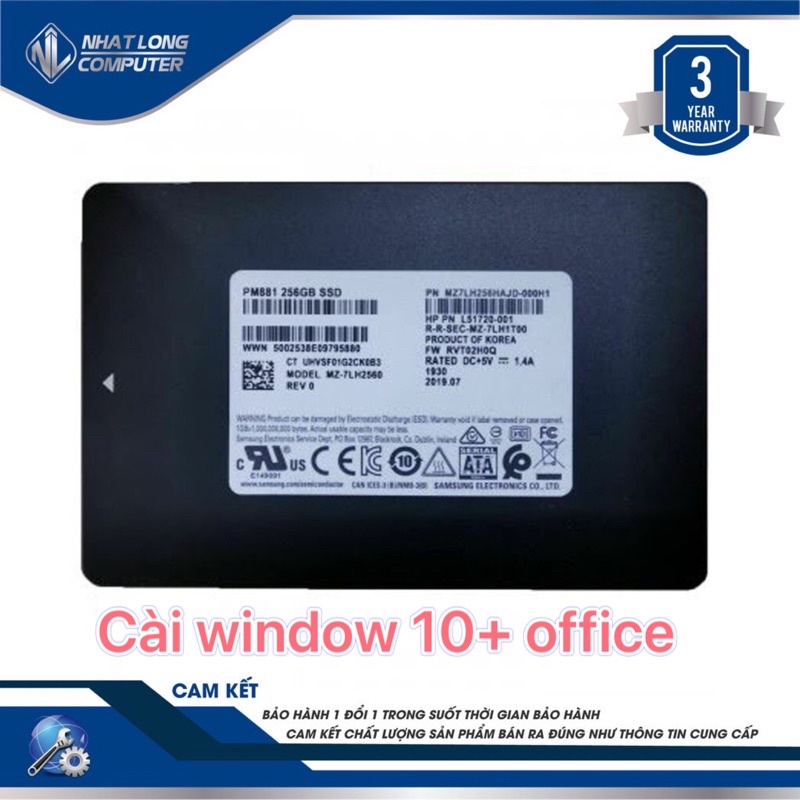 Ổ Cứng SSD 256Gb Samsung PM871B 2.5” sata3
