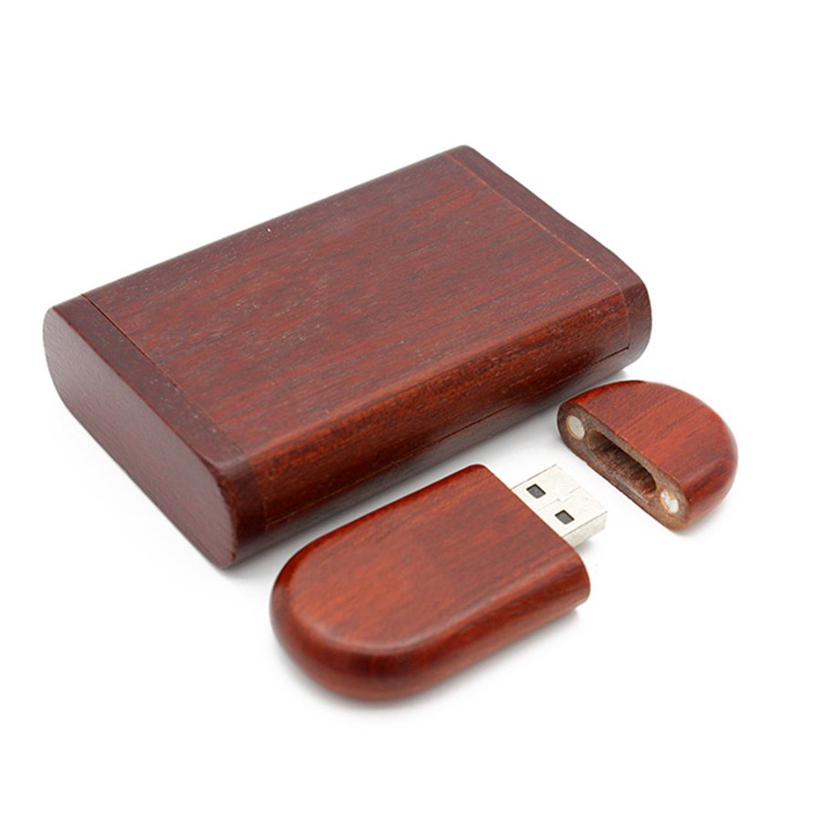 Ổ nhớ flash USB 2.0 hình gỗ độc đáo có hộp đựng