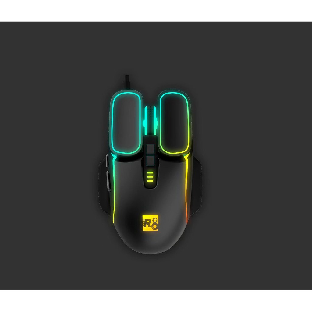 CHUỘT GAME MOUSE LED R8 1618A ĐEN thiết kế độc lạ