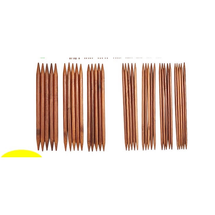 Kim đan gỗ 2 đầu đan (Bộ 5 kim) - Dài 20cm