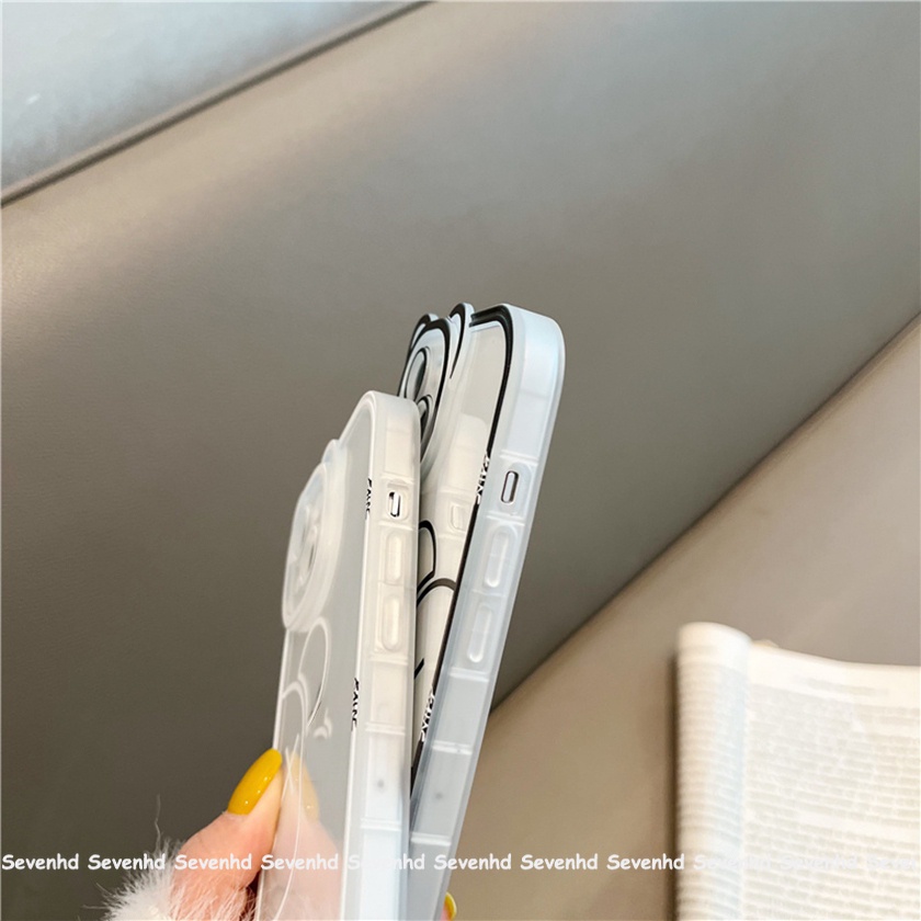 Ốp Điện Thoại Dẻo Họa Tiết Hoạt Hình Tai Gấu Dễ Thương Cho iPhone 14 13 12 11 Pro Max Xs Max Xr X 6 6s Plus