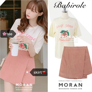 (ORDER) Quần giả váy xòe ngắn màu hồng+ Áo thun cộc tay nữ điệu đà ngọt ngào Hàn Quốc