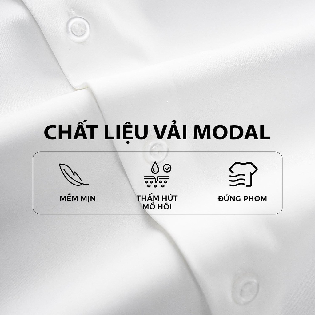 Áo sơ mi nam dài tay trẻ trung với chất liệu modal chống nhăn, mịn mát, form slim fit B501