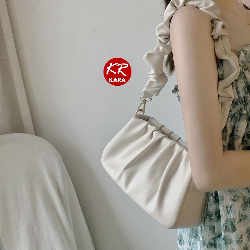 (Hàng loại 1) Túi kẹp nách nữ Túi đeo chéo nữ da nhúm KR440- 2 dây, size 26*14*8 cm, Da PU cao cấp- KARA 440