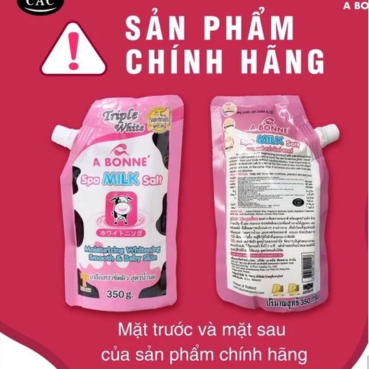 Muối Tắm Sữa Bò A Bonne Thái Lan Chính Hãng 350g