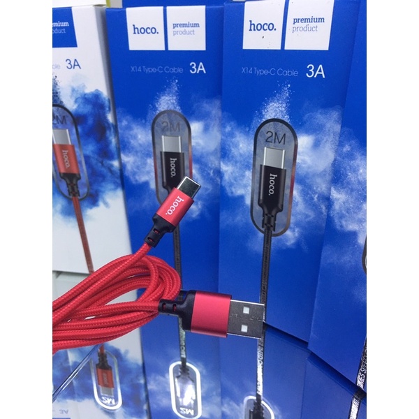 Dây sạc Type-c 2m hoco chính hãng hỗ trợ các dòng samsung,oppo,.. đời mới