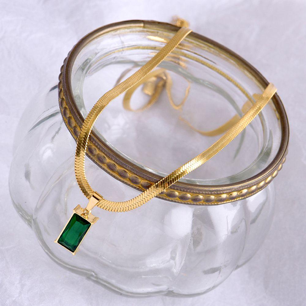 Vòng cổ Thép Titan Mặt Khối Lập Phương VANES1 Độc Đáo Phong Cách Hip Hop Hàn Quốc