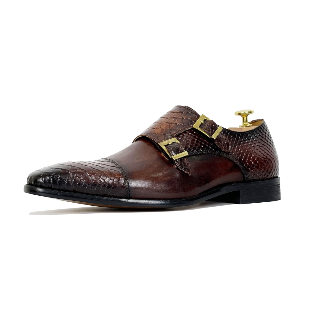 Giày Homme Le Marche - Double Buckle Monk Strap