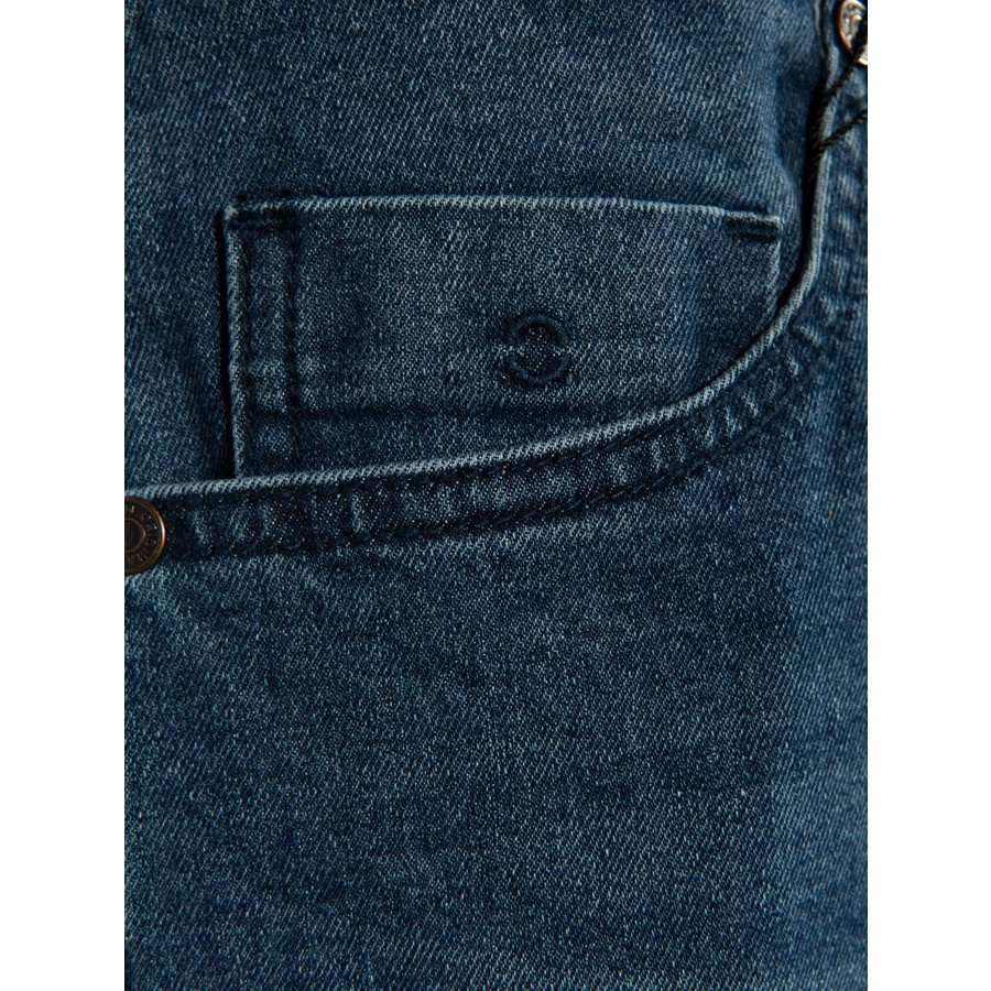 Quần Jean Nam Quần Bò Hàng Hiệu Owen QJSL221488 Màu Xanh Trung Dáng Slim Fit Ống Côn Vải Denim Cotton Cao Cấp Co Giãn