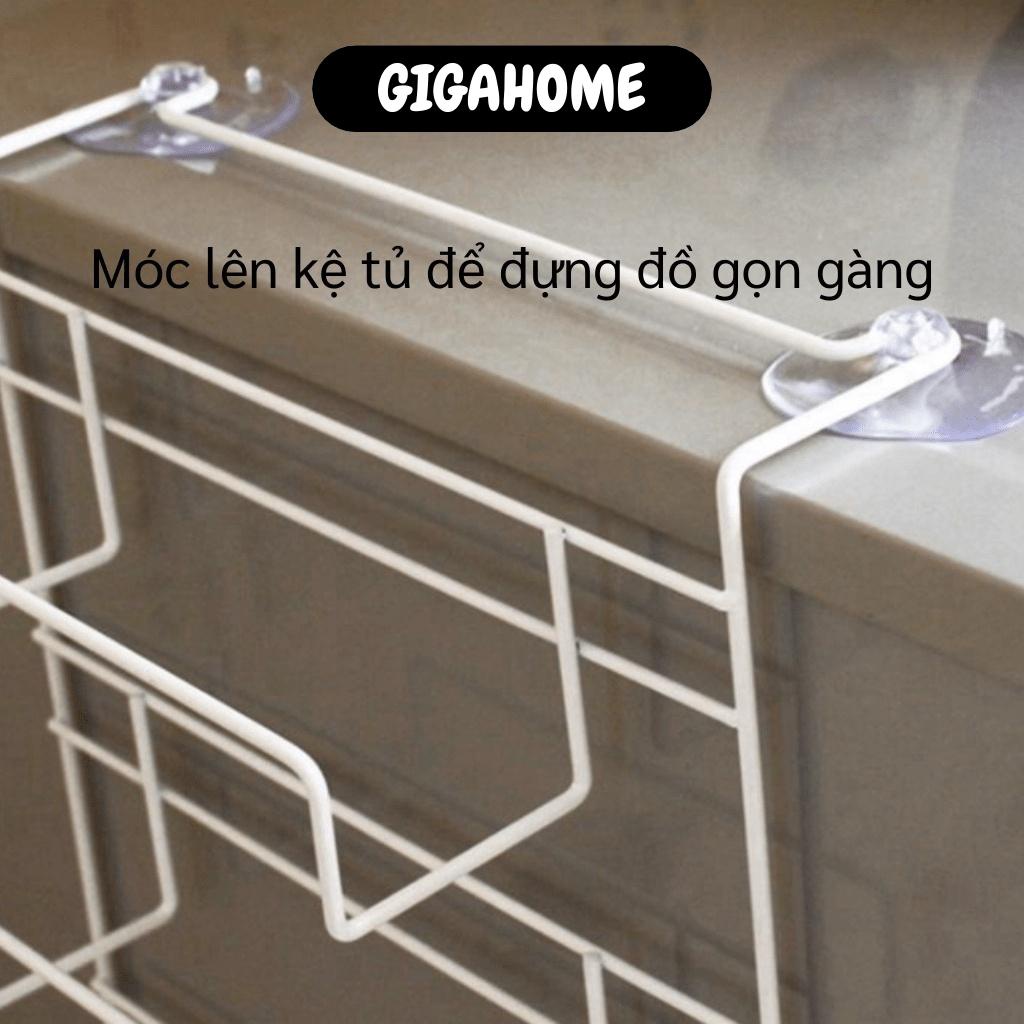 Kệ Treo Tủ Lạnh GIGAHOME Giá Bên Tủ Lạnh Kèm Móc Đa Năng Để Gia Vị, Đồ Dùng, Treo Khăn 6987