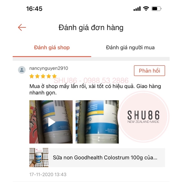 Sữa non Goodhealth colostrum 100g của New Zealand