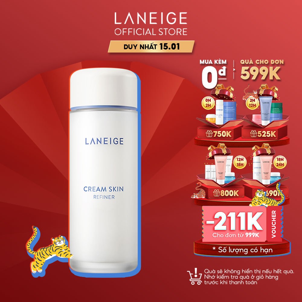 Nước cân bằng dưỡng ẩm Laneige Cream Skin Refiner 150 ml