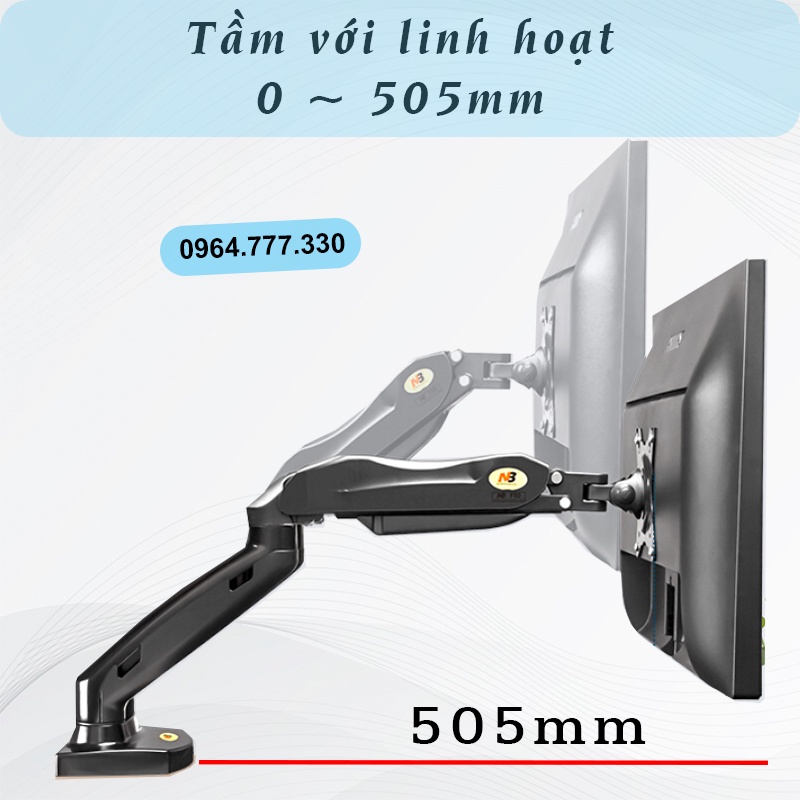 F160 Giá treo 2 màn hình máy tính NB #Tay treo 2 màn hình đa năng #Xoay 360 độ  NorthBayou