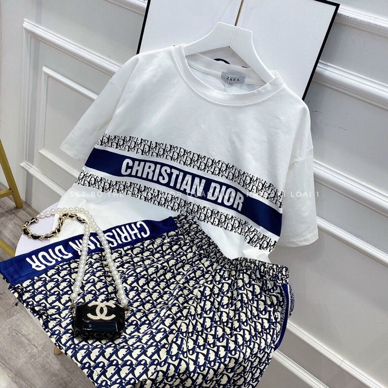 Set Đồ Nữ , Bộ Nữ Cộc Di.or Xuất Áo Cotton Chuẩn From Kèm Ảnh Thật
