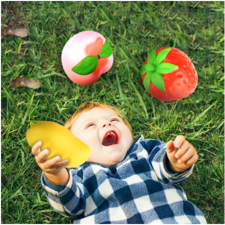 Set 3 đồ chơi squishy hình trái cây ngộ nghĩnh giảm căng thẳng tiện lợi