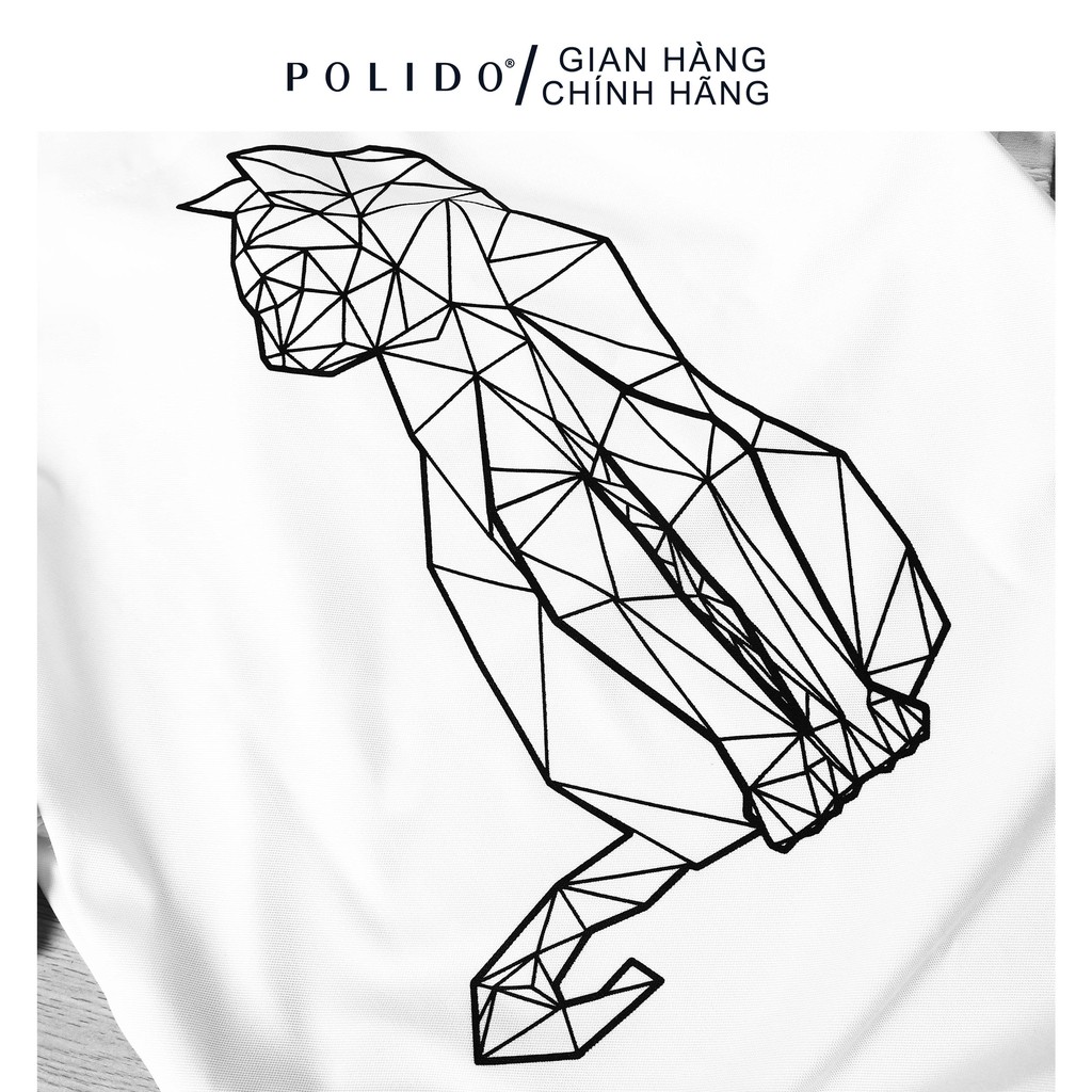 Áo Polo in hình The Cat 1 POLIDO vải Cotton co giãn, không bong tróc, thấm hút mồ hôi | BigBuy360 - bigbuy360.vn
