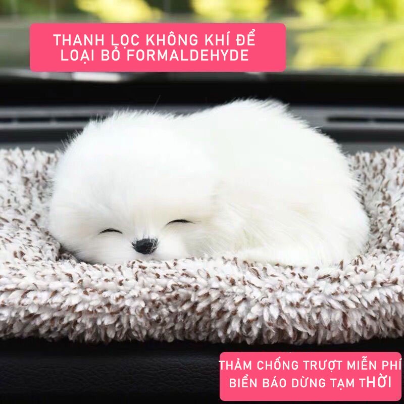 Túi Than Tre Hoạt Tính Khử Mùi Hình Chú Chó Bông Xinh Xắn Cho Xe Hơi