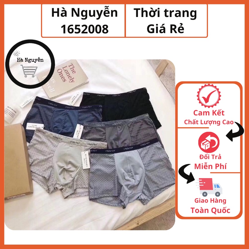 Quần sịp nam ⚡ MUA 10 TẶNG 2 ⚡ quần sịp đùi thông hơi Muji cạp chun co giãn, phù hợp với nhiều lứa tuổi