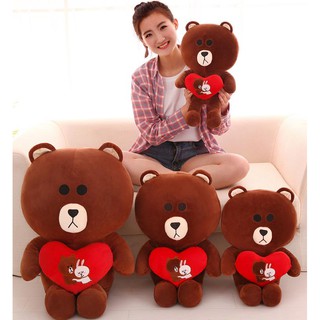 Gấu Brown ôm trái tim "Love" size 70cm