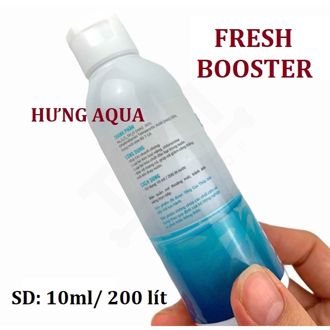 Khử clo hồ cá, dung dịch khử nước mới hồ cá chống sốc cá khi thay nước FRESH BOOSTER 100ml (chính hãng)