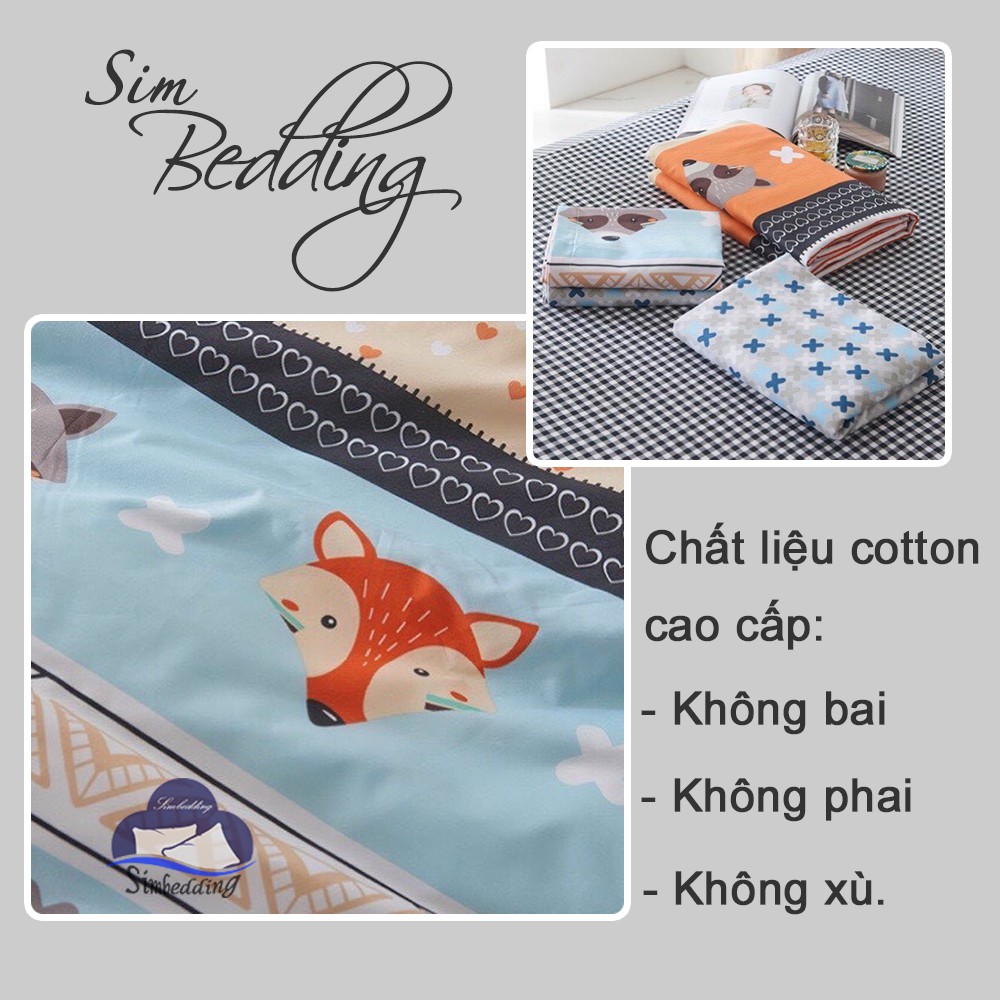 [Bộ] chăn ga gối 💎SALE💎 Cotton poly họa tiết đáng yêu chăn ga Hàn Quốc đủ size miễn phí bo chun theo yêu cầu simbedding