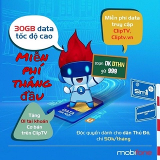 Sim 4g mobifone Dthn  (tặng kèm que lấy sim)