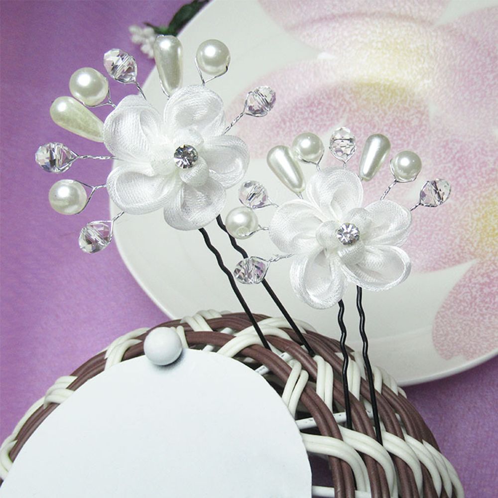 Kẹp tóc hình hoa đính ngọc trai giả thời trang xinh xắn cho nữ