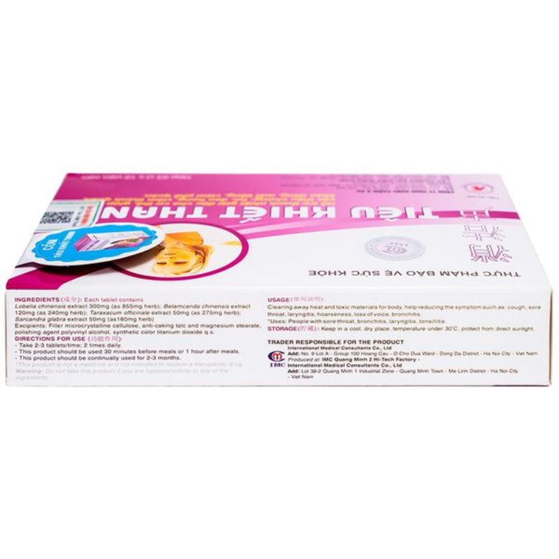 [ Chính Hãng] Tiêu khiết thanh hộp 30 viên - giảm triệu chứng viên thanh quản , khản tiếng