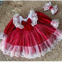 A97 - Váy Nhung Công Chúa Ren Kèm Bờm Cho Bé Loại Đẹp
