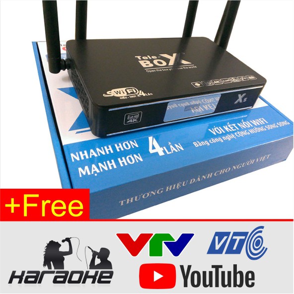 TeleBoX X5 ( 4 râu ) siêu kết nối WIFI -Tặng thẻ VIP ProSingKaraoke