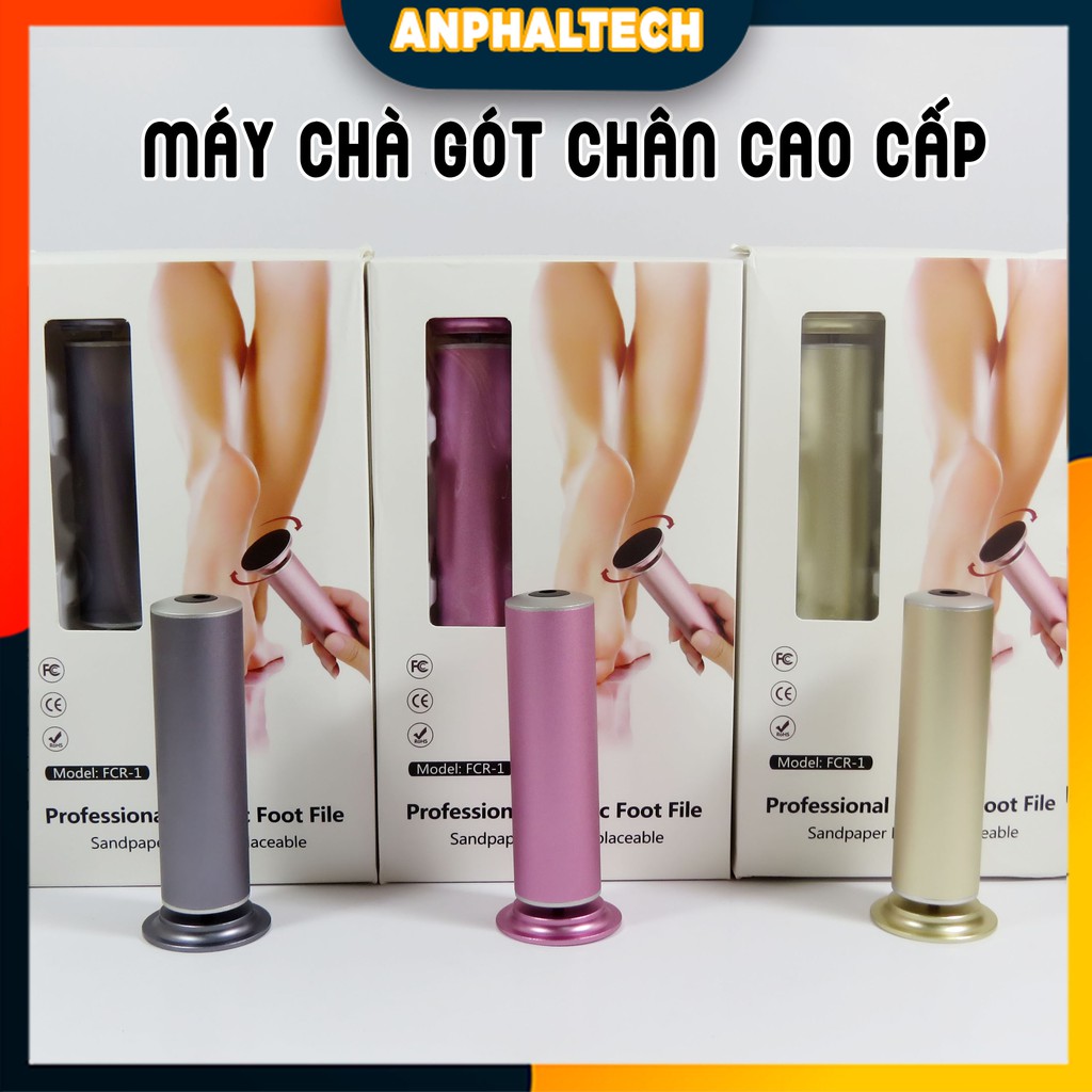 Máy Chà Gót Chân, Tẩy Tế Bào Chết Cho Tiệm Nail, Cá Nhân Tại Nhà-Tặng Kèm 60 Miếng Chà