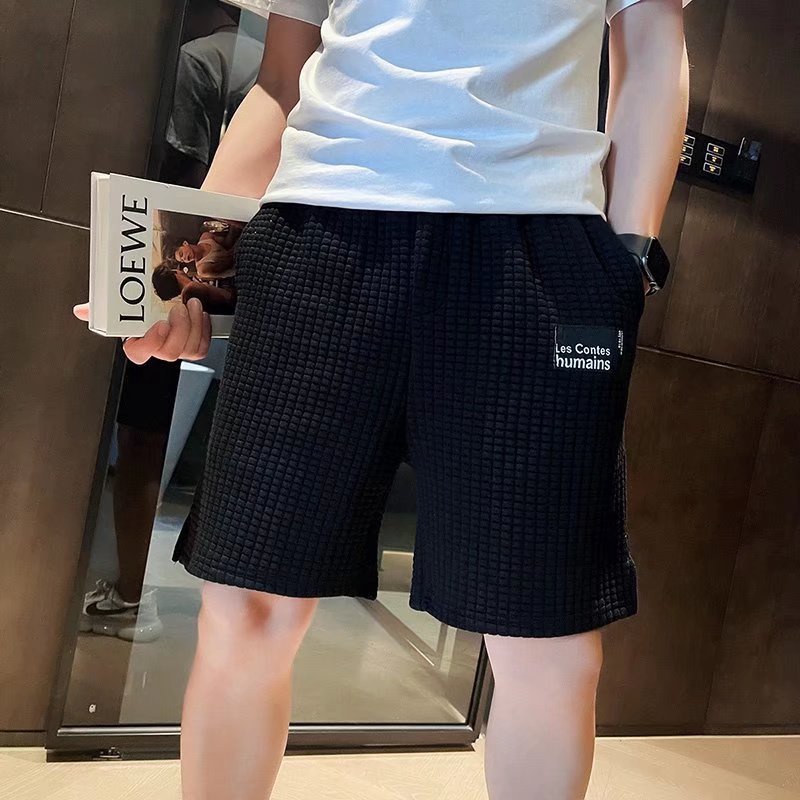 Quần Short Dáng Rộng Thoáng Khí In Chữ Phong Cách Hip Hop Thời Trang Đường Phố Hong Kong Cho Nam Giới Size M-3XL